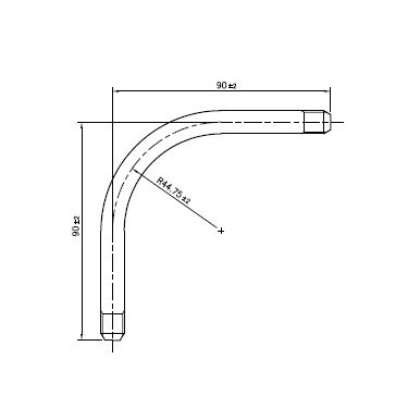 90 degree tubing nipples