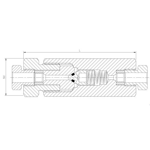 RÜCKSCHLAGVENTIL MIT O-RING und anschluss C/T FÜR WASSERSTOFF (901020-62)